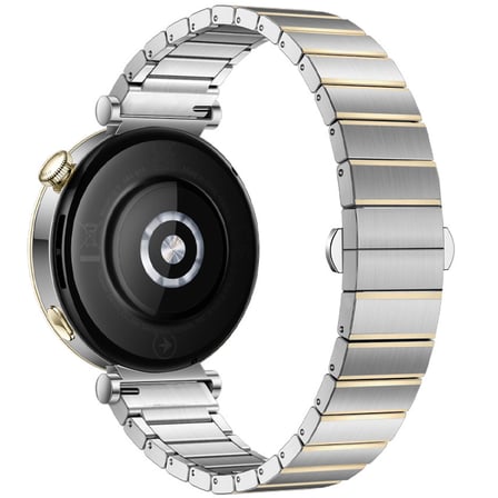 Sneezy Mi Watch S4 41mm İle Uyumlu Renk Detaylı 18mm Paslanmaz Çelik Metal Kordon Kayış