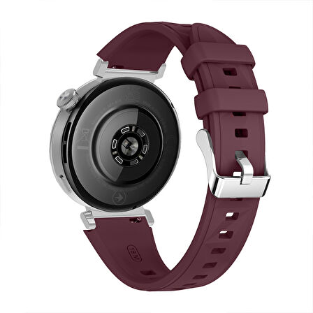 Sneezy Huawei Watch GT5 Pro 42mm İle Uyumlu Prism Metal Tokalı Soft Yumuşak Silikon Kordon