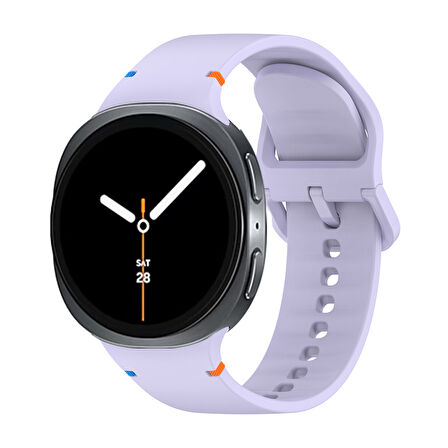 Samsung Galaxy Watch 8 44mm 40mm İle Uyumlu Metal Tokalı Spor Silikon Kordon