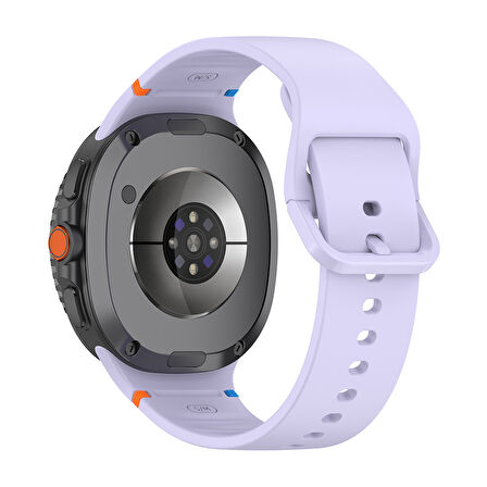 Samsung Galaxy Watch 8 44mm 40mm İle Uyumlu Metal Tokalı Spor Silikon Kordon