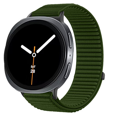 Samsung Galaxy Watch 8 44mm 40mm 47mm İle Uyumlu Naylon Spor Loop Kordon Ayarlanabilir Rahat ve Dayanıklı