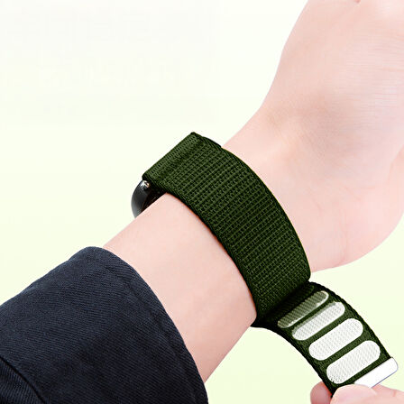 Samsung Galaxy Watch 8 44mm 40mm 47mm İle Uyumlu Naylon Spor Loop Kordon Ayarlanabilir Rahat ve Dayanıklı