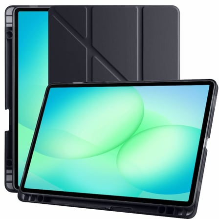 Samsung Galaxy Tab A11 Plus 11 Inc SM-X230 Üçgen Katlanabilir Kalemlikli Yatay Dikey Standlı Kılıf