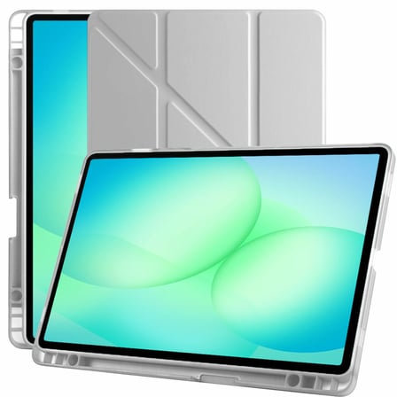 Samsung Galaxy Tab A11 Plus 11 Inc SM-X230 Üçgen Katlanabilir Kalemlikli Yatay Dikey Standlı Kılıf