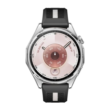 Huawei Watch GT6 46mm İle Uyumlu SportStripe Örgü Desen Metal Tokalı Silikon Akıllı Saat Kordonu