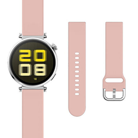 Huawei Watch GT5 Pro 42mm İle Uyumlu Yumuşak PureLux Soft Tokalı Silikon Kordon