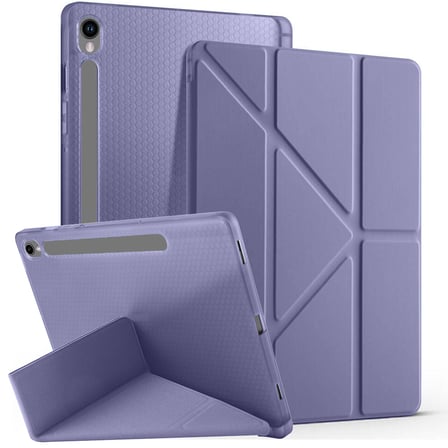 Samsung Galaxy Tab S10 Lite 11 Inc SM-X400 Üçgen Katlanabilir Kalemlikli Yatay Dikey Standlı Kılıf