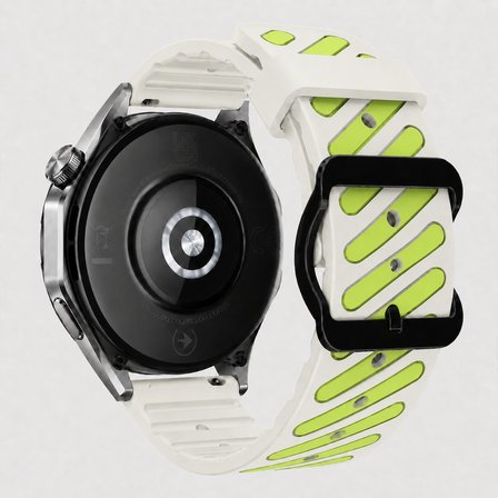 Huawei Watch GT 6 Pro 46 mm Uyumlu Çift Renkli Delikli Silikon Spor Kordon