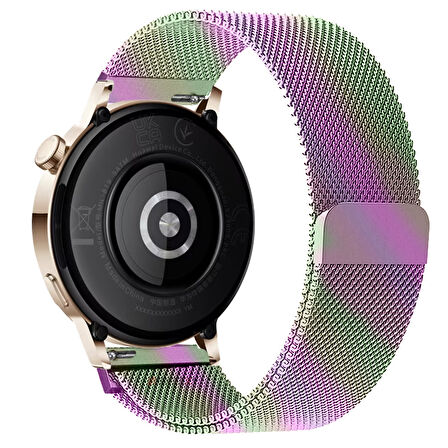 Huawei Watch GT3 42mm GT2 42mm Uyumlu Kordon Manyetik Milanese Loop Metal Kordon 