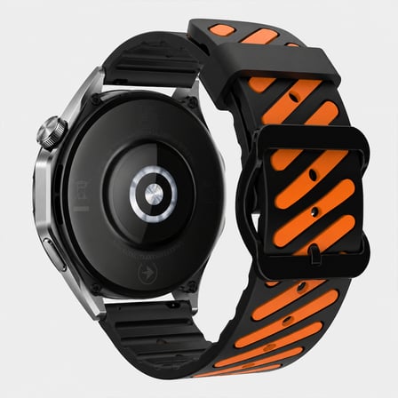 Huawei Watch GT 4 46 mm Uyumlu Çift Renkli Delikli Silikon Spor Kordon