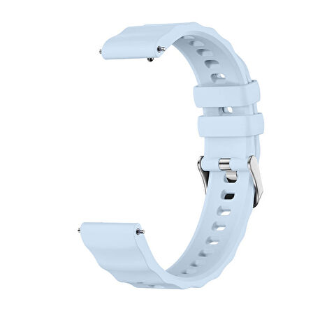 Sneezy Huawei Watch GT5 41mm İle Uyumlu SoftFlex Metal Tokalı Spor Silikon Akıllı Saat Kordonu