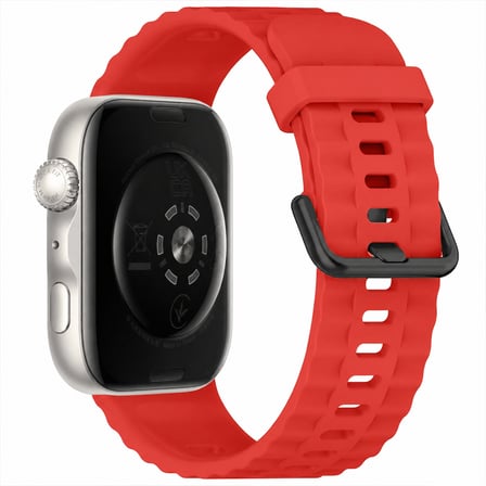 Huawei Watch Fit 5 Pro İle Uyumlu Tırtıklı Metal Tokalı Spor Silikon Kordon