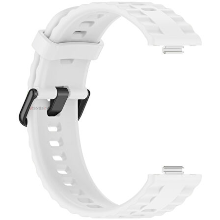 Huawei Watch Fit3 Fit 4 Fit 4 Pro İle Uyumlu GlacierFlex Metal Tokalı Spor Silikon Kordon