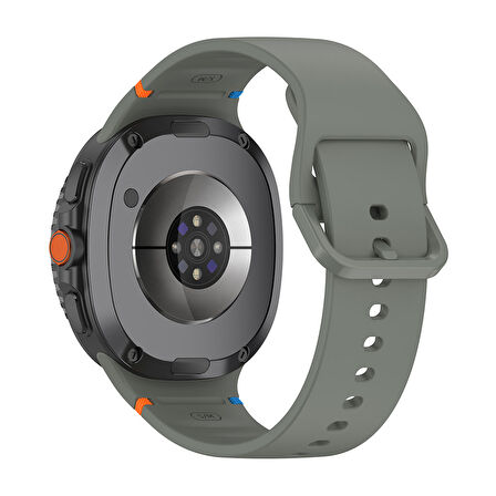 Samsung Galaxy Watch 8 44mm 40mm İle Uyumlu Metal Tokalı Spor Silikon Kordon