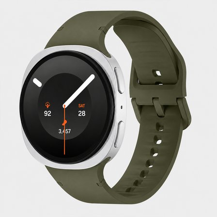 Samsung Galaxy Watch 9 44mm 40mm İle Uyumlu Metal Tokalı PureLux Soft Silikon Kordon