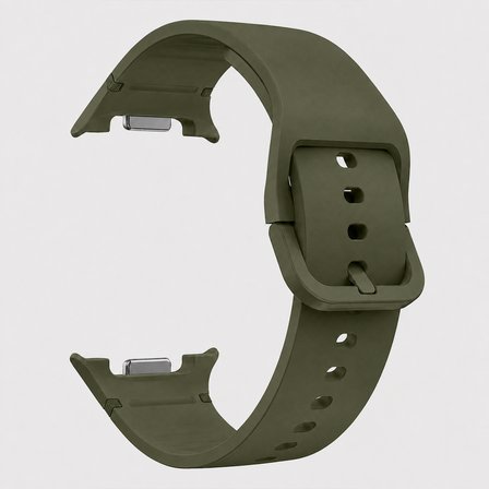 Samsung Galaxy Watch 9 44mm 40mm İle Uyumlu Metal Tokalı PureLux Soft Silikon Kordon