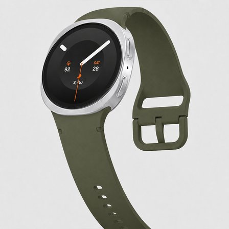 Samsung Galaxy Watch 9 44mm 40mm İle Uyumlu Metal Tokalı PureLux Soft Silikon Kordon
