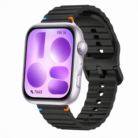 Huawei Watch Fit 5 İle Uyumlu Dalga Desenli Tokalı Yumuşak Soft Silikon Kordon