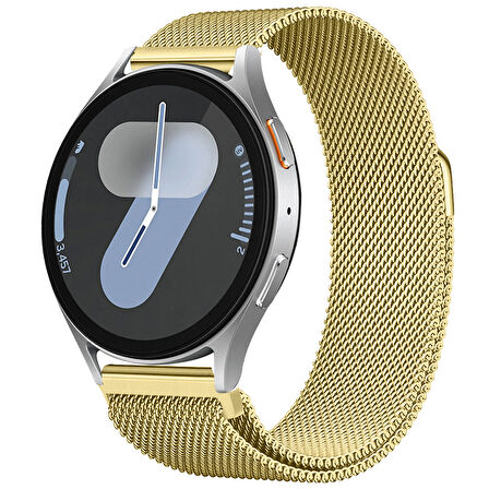 Samsung Galaxy Watch 4 5 6 7 Seri 40 42 43 44 46 47mm Uyumlu Manyetik Milanese Loop Metal Kordon 