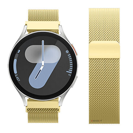 Samsung Galaxy Watch 4 5 6 7 Seri 40 42 43 44 46 47mm Uyumlu Manyetik Milanese Loop Metal Kordon 