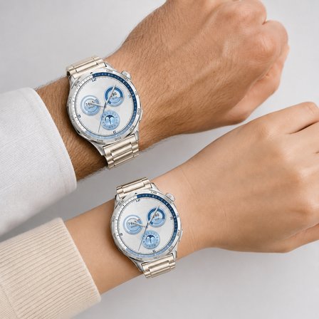 Huawei Watch GT5 46mm İle Uyumlu Katlanır Klipsli Paslanmaz Çelik Saat Kordonu