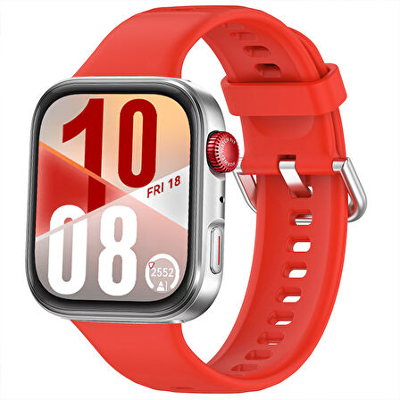 Huawei Watch Fit 4 Fit 4 Pro İle Uyumlu Metal Tokalı Yumusaş Soft Silikon Kordon Kayış