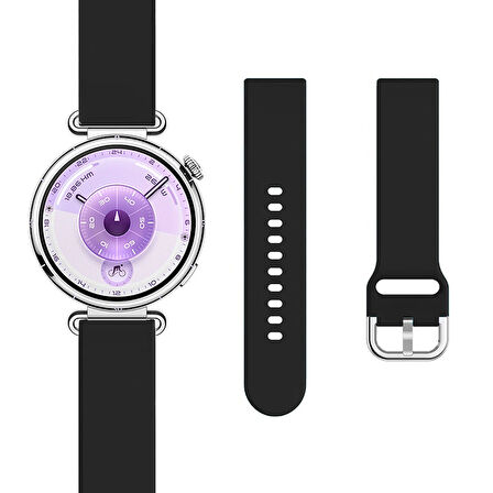 Huawei Watch GT6 41mm İle Uyumlu Yumuşak PureLux Soft Tokalı Silikon Kordon