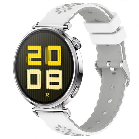 Huawei Watch GT5 41mm Uyumlu Çiçek Desenli Yumuşak Silikon Kordon Şık ve Nefes Alabilen Spor Kordon