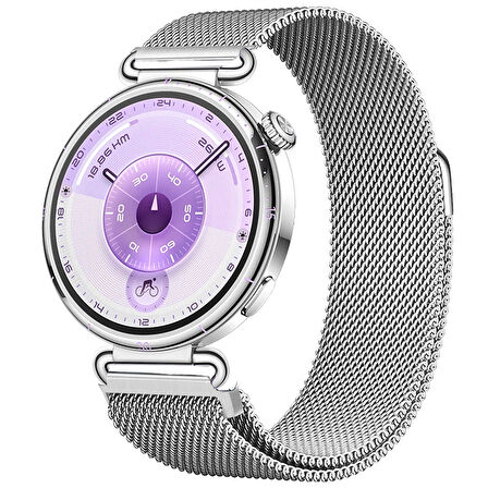 Huawei Watch GT6 41mm Uyumlu Manyetik Milanese Loop Metal Kordon 