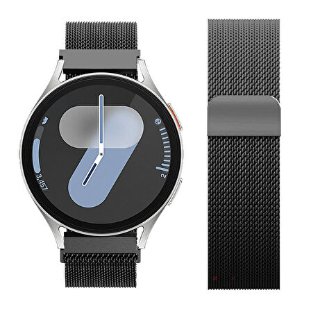 Samsung Galaxy Watch 4 5 6 7 Seri 40 42 43 44 46 47mm Uyumlu Manyetik Milanese Loop Metal Kordon 