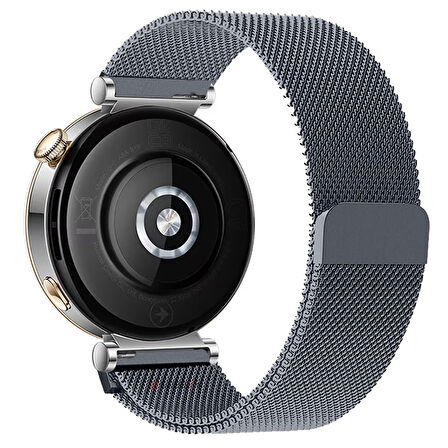 Huawei Watch GT5 Pro 42mm Uyumlu Manyetik Milanese Loop Metal Kordon 