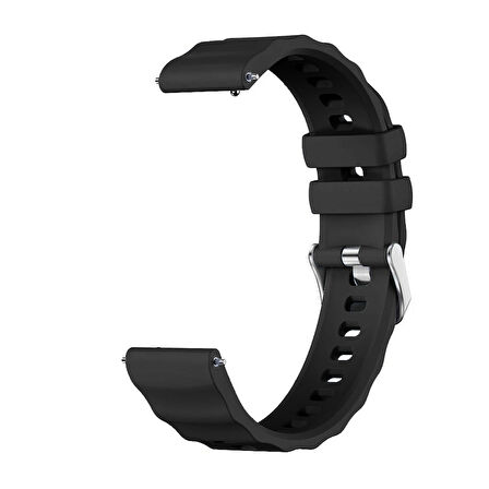 Sneezy Huawei Watch GT4 41mm İle Uyumlu SoftFlex Metal Tokalı Spor Silikon Akıllı Saat Kordonu