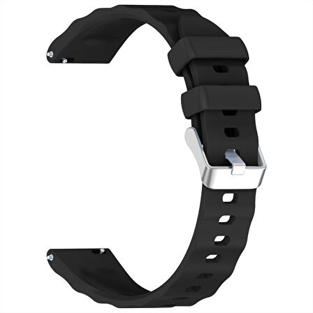 Sneezy Huawei Watch GT4 41mm İle Uyumlu SoftFlex Metal Tokalı Spor Silikon Akıllı Saat Kordonu