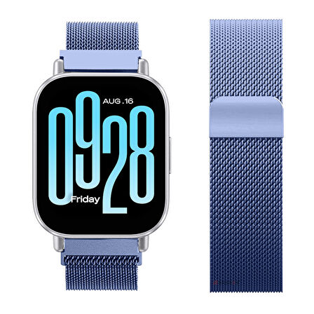 Redmi Watch 5 Active Redmi 5 Lite Uyumlu Kordon Manyetik Milanese Loop Metal Kordon 