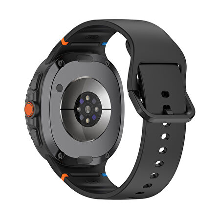 Samsung Galaxy Watch 8 Classic 47mm İle Uyumlu Metal Tokalı Spor Silikon Kordon