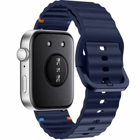 Huawei Watch Fit 4 ve Fit 4 Pro İle Uyumlu Dalga Desenli Tokalı Yumuşak Soft Silikon Kordon