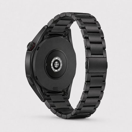 Huawei Watch GT5 Pro 46mm İle Uyumlu Katlanır Klipsli Paslanmaz Çelik Saat Kordonu