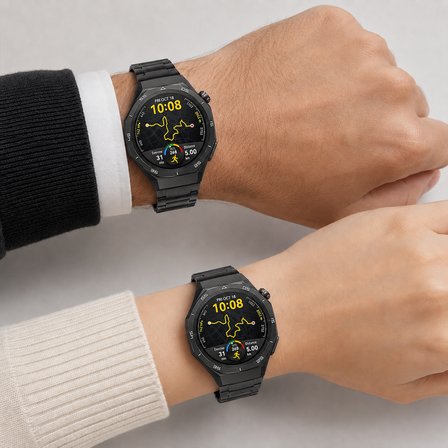Huawei Watch GT5 Pro 46mm İle Uyumlu Katlanır Klipsli Paslanmaz Çelik Saat Kordonu