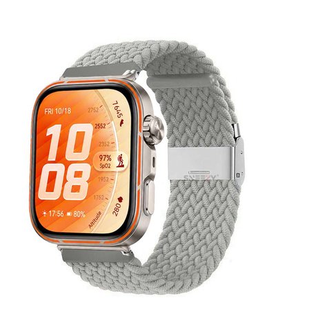 Huawei Watch Fit 5 Pro İle Uyumlu Metal Klipsli Solo Fiberlink Yumuşak Kumaş Örgü Kordon
