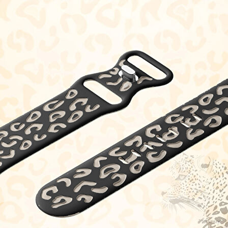 Redmi Watch 5 Lite Active İle Uyumlu Leopar Desenli Yumuşak Silikon Kordon