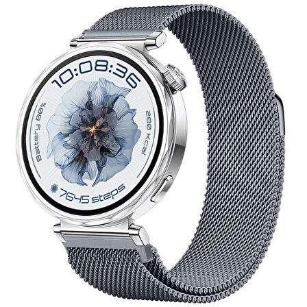 Huawei Watch GT5 41mm Uyumlu Manyetik Milanese Loop Metal Kordon 