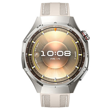 Sneezy Huawei Watch GT6 Pro 46mm ile Uyumlu Metal Tokalı Dikiş Detaylı Şık Dokuma Silikon Kordon