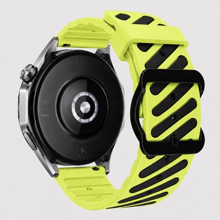 Huawei Watch GT 6 Pro 46 mm Uyumlu Çift Renkli Delikli Silikon Spor Kordon