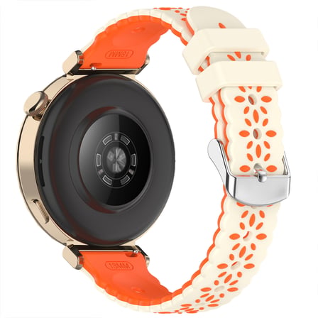 Huawei Watch GT5 41mm Uyumlu Çiçek Desenli Yumuşak Silikon Kordon Şık ve Nefes Alabilen Spor Kordon