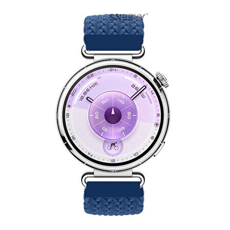 Sneezy Huawei Watch GT6 41mm İle Uyumlu FiberLink Manyetik Tokalı Kumaş Örgü Kordon