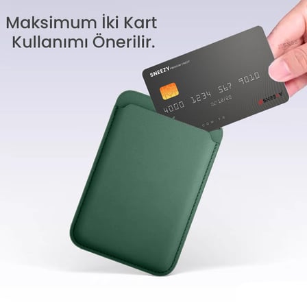 Sneezy İphone 18 Pro -18 Pro max Uyumlu Birinci Sınıf Magsafe Cüzdan Magsafe Deri Kartlık