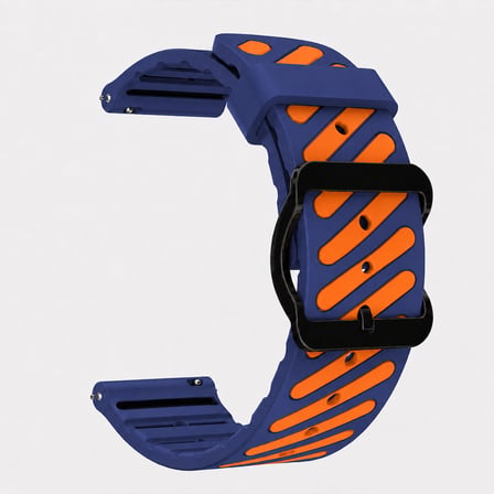 Huawei Watch GT 5 Pro 46 mm Uyumlu Çift Renkli Delikli Silikon Spor Kordon