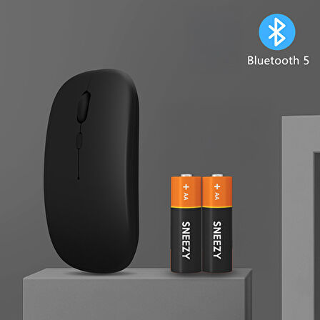 Tüm İpad Modelleri İle Uyumlu Pilli Sessiz Mouse Bluetooth Kablosuz Mouse Fare