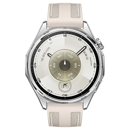 Sneezy Huawei Watch GT6 46mm ile Uyumlu Metal Tokalı Dikiş Detaylı Şık Dokuma Silikon Kordon