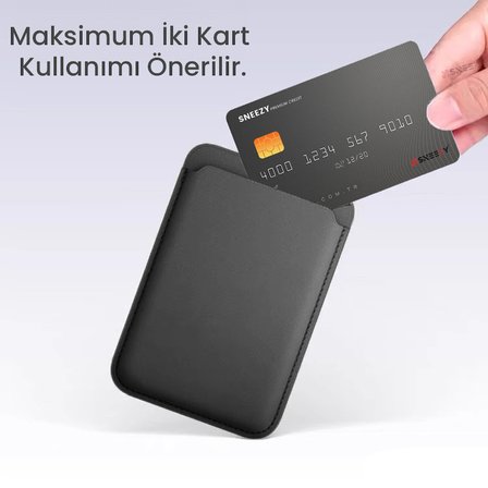 Sneezy İphone 17-17 Air -17Pro-17 Pro max Uyumlu Birinci Sınıf Magsafe Cüzdan Magsafe Deri Kartlık